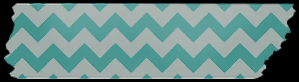 Teal Chevron Washi Tape Design PNG