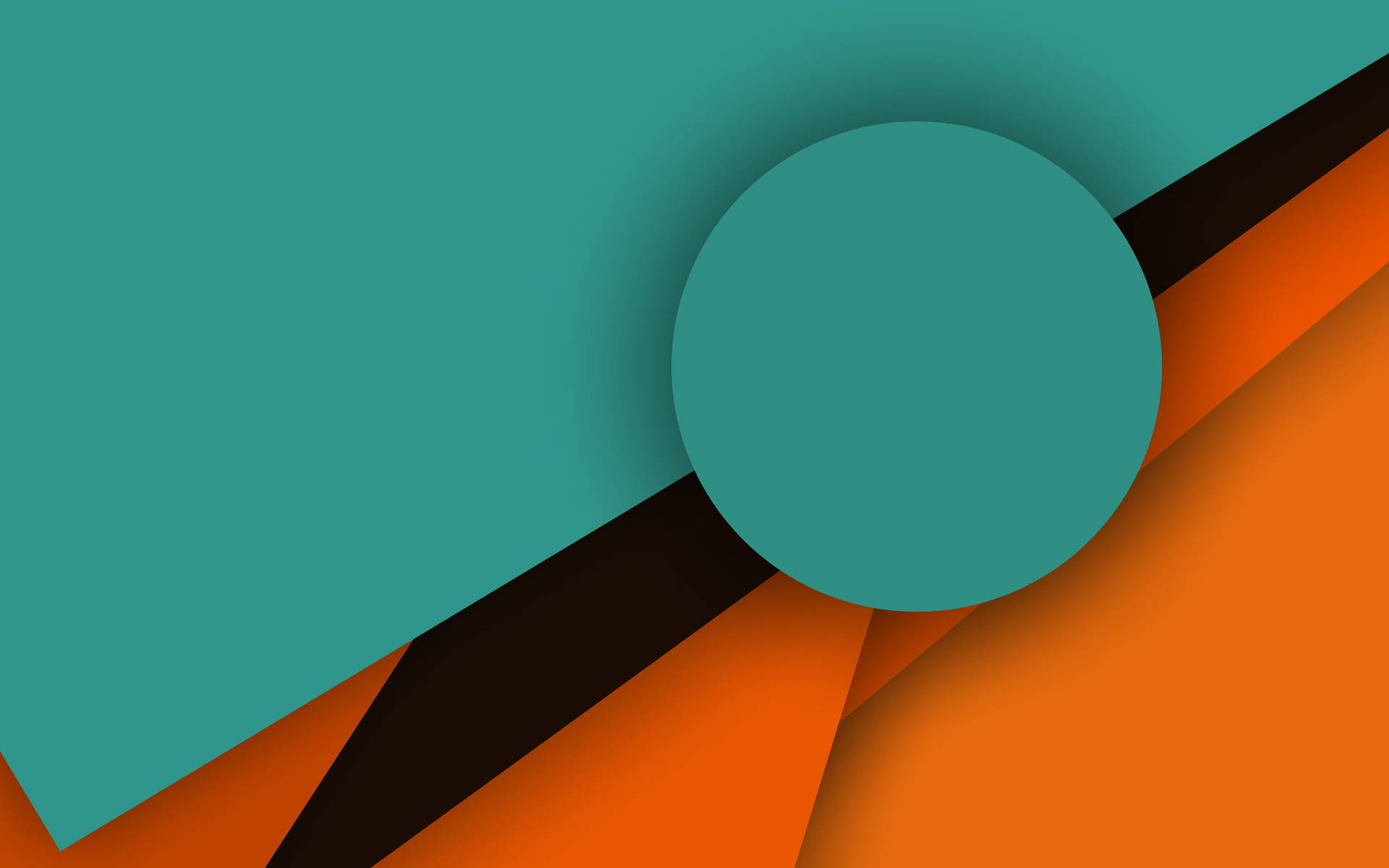 Teal Circle Abstrakt Android Material Design Wallpaper