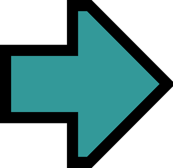 Teal Direction Arrow PNG