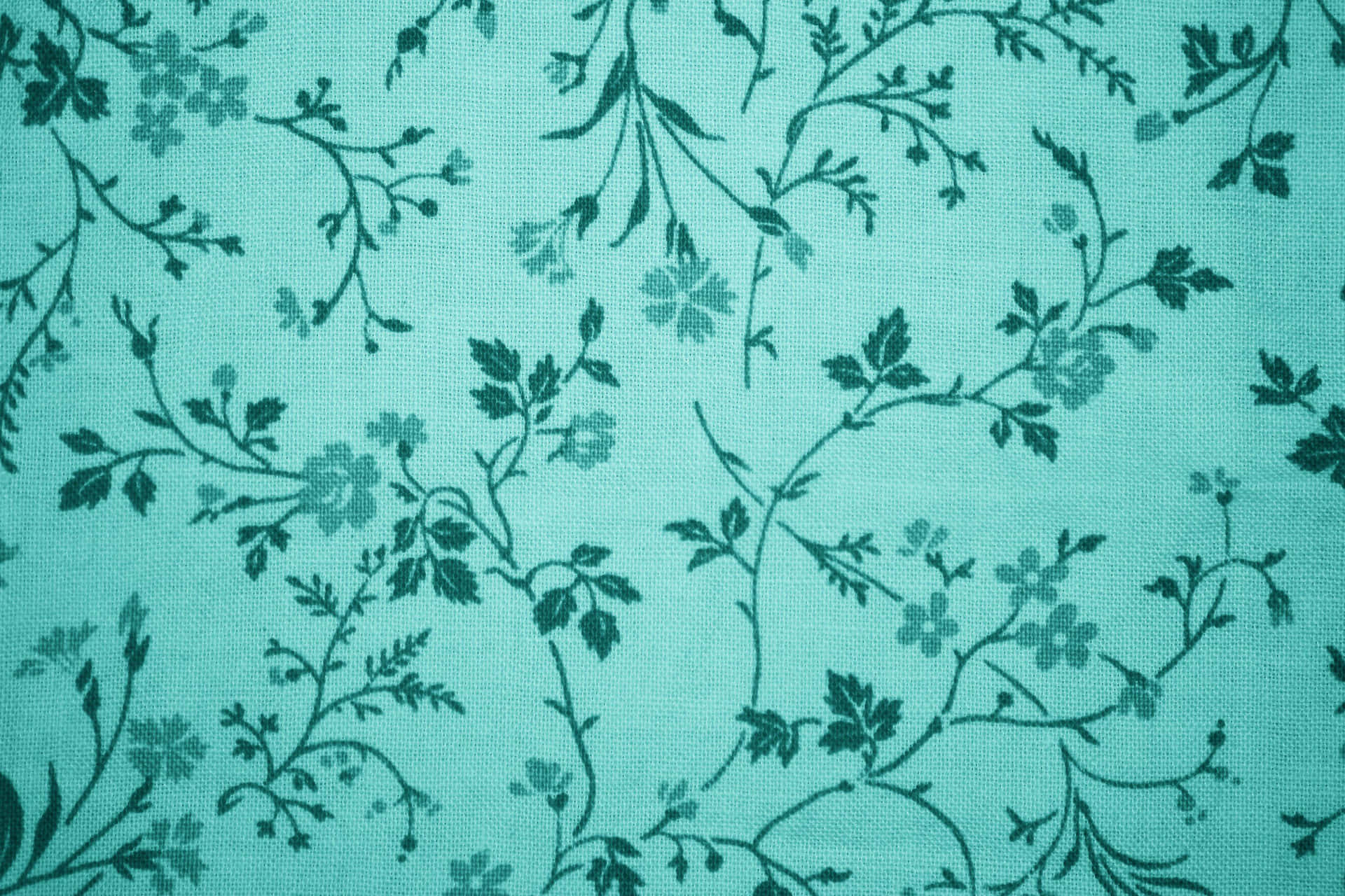 Patterend Teal Flower Wallpaper