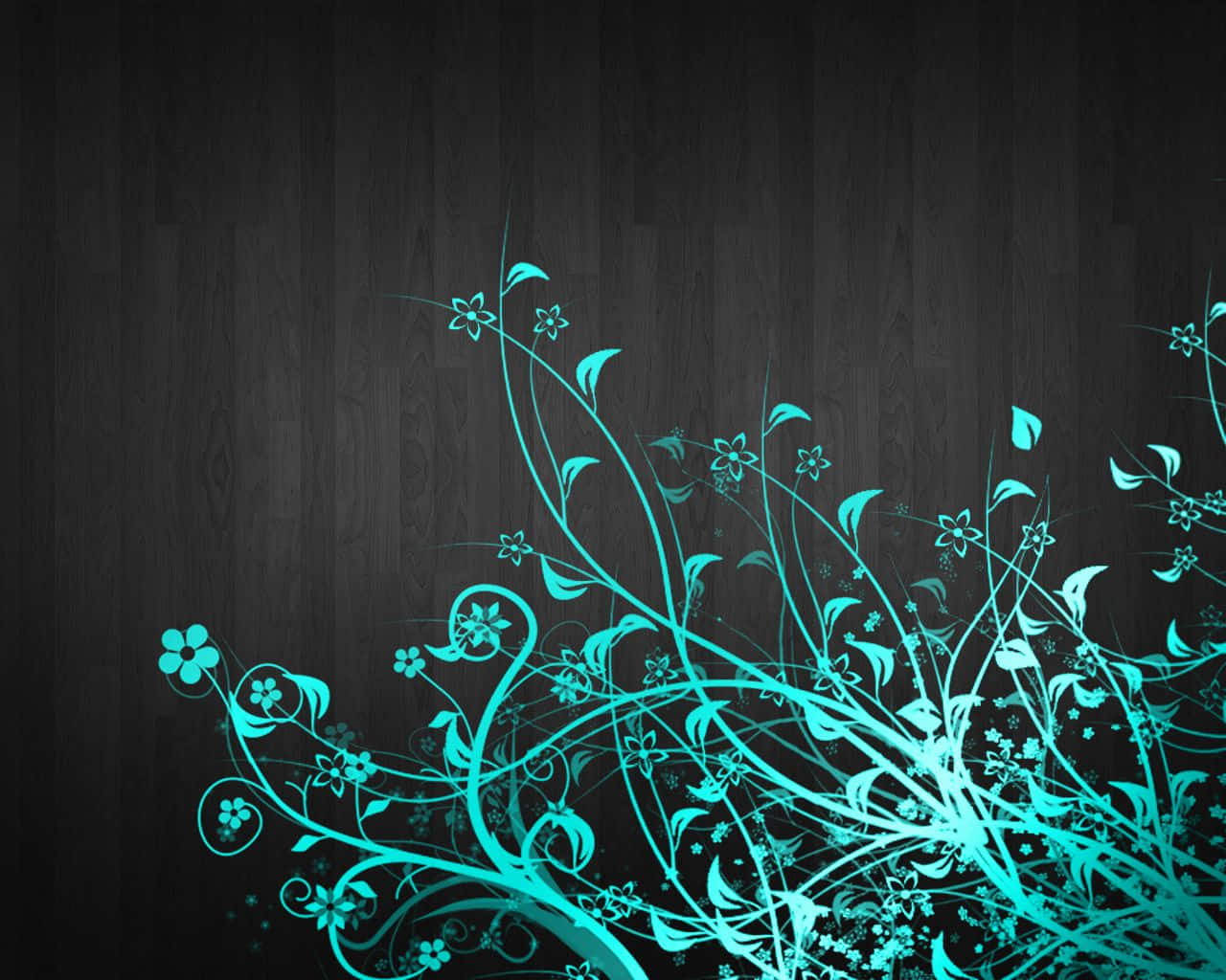 A Delicate Teal Flower in a Field of Greenery Wallpaper