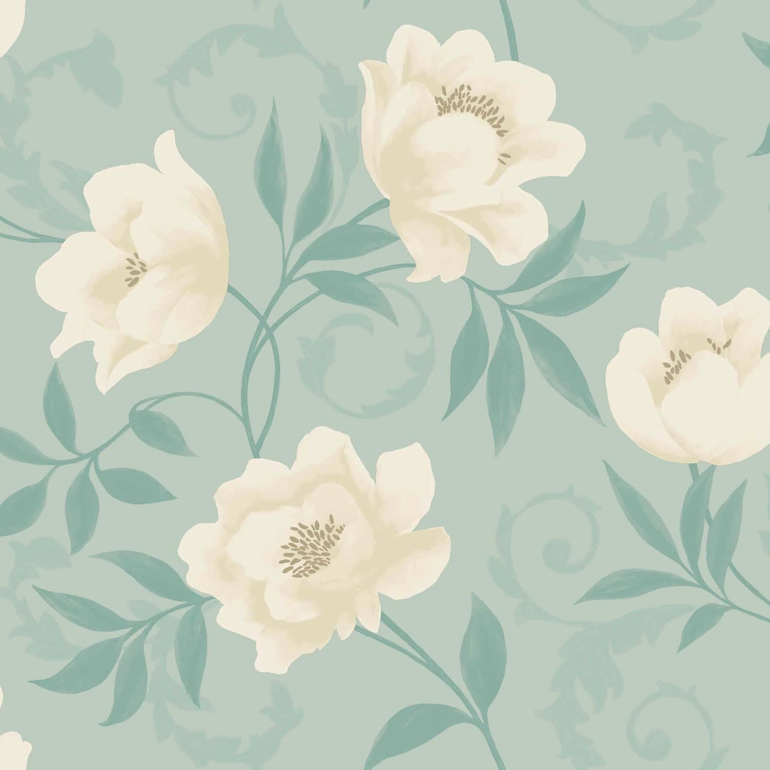 A Beautiful Teal Flower In Full Bloom Wallpaper