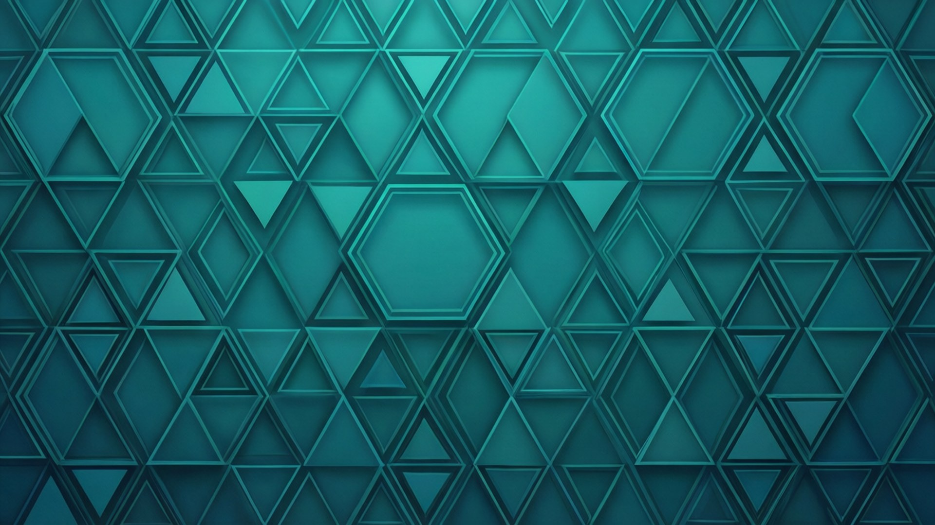 Pola Geometris Teal Wallpaper