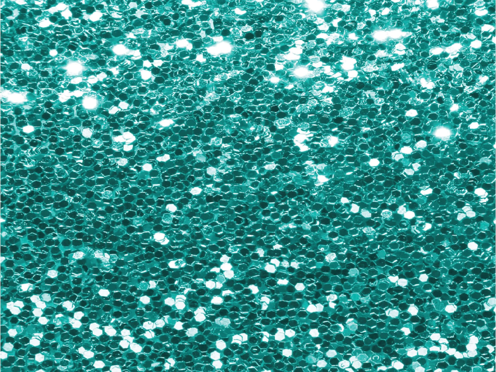 A Teal Glitter Background With White Glitter