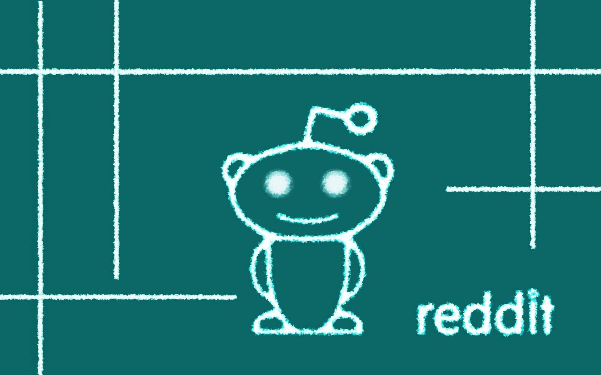 Teal Green Reddit Logo Art Wallpaper