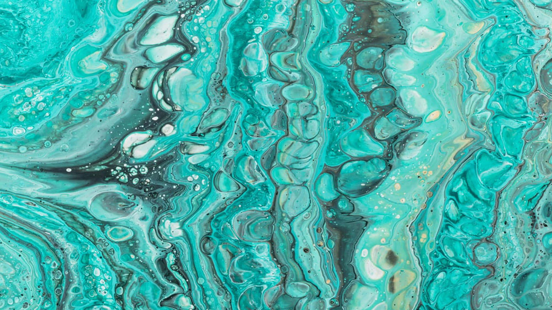 A Close Up Of A Turquoise Marble Painting Wallpaper