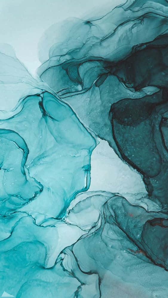 A Painting Of Blue And White Liquids Wallpaper