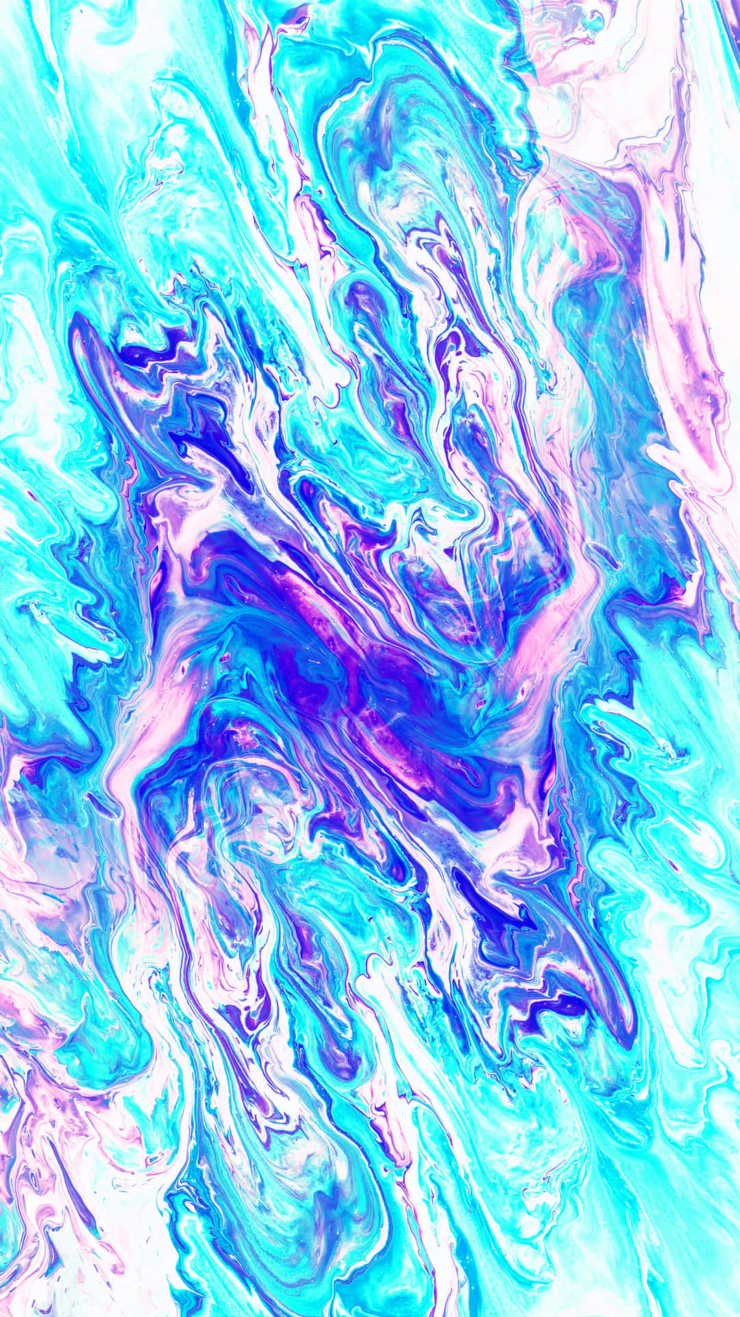 En abstrakt illustration af slående og komplicerede teal årede marmor på en mørkeblå baggrund. Wallpaper
