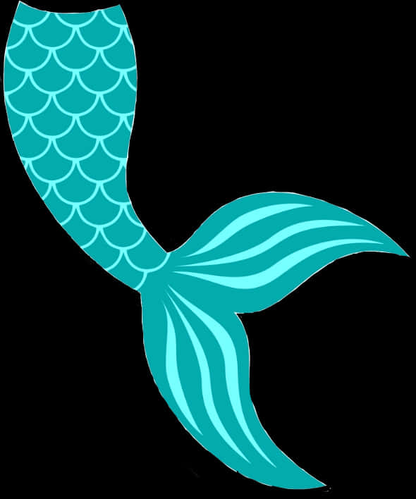 Download Teal Mermaid Tail Illustration | Wallpapers.com