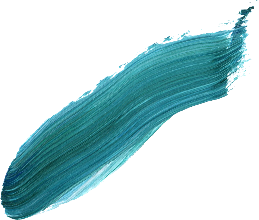 Teal Paint Brush Stroke Texture PNG