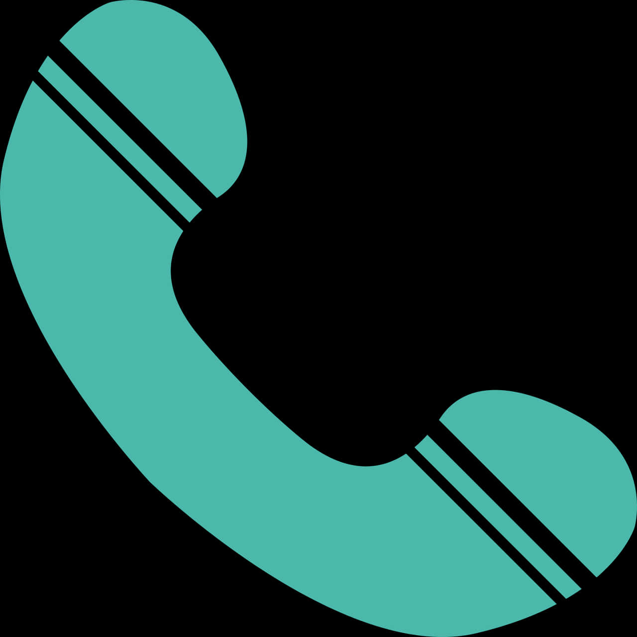 Teal Phone Icon PNG