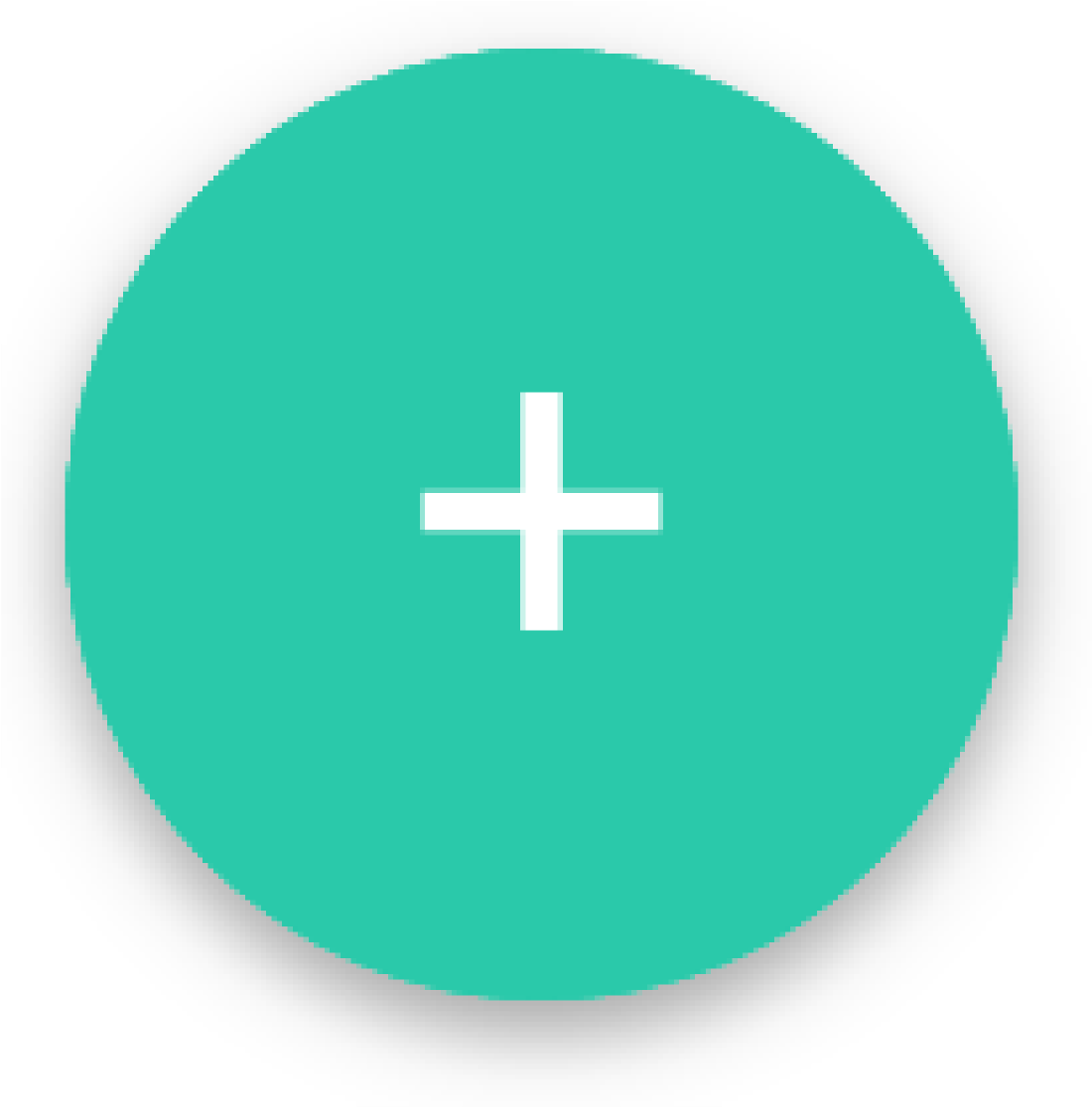 Teal Plus Icon PNG