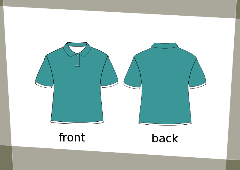 Teal Polo Shirt Design Template PNG