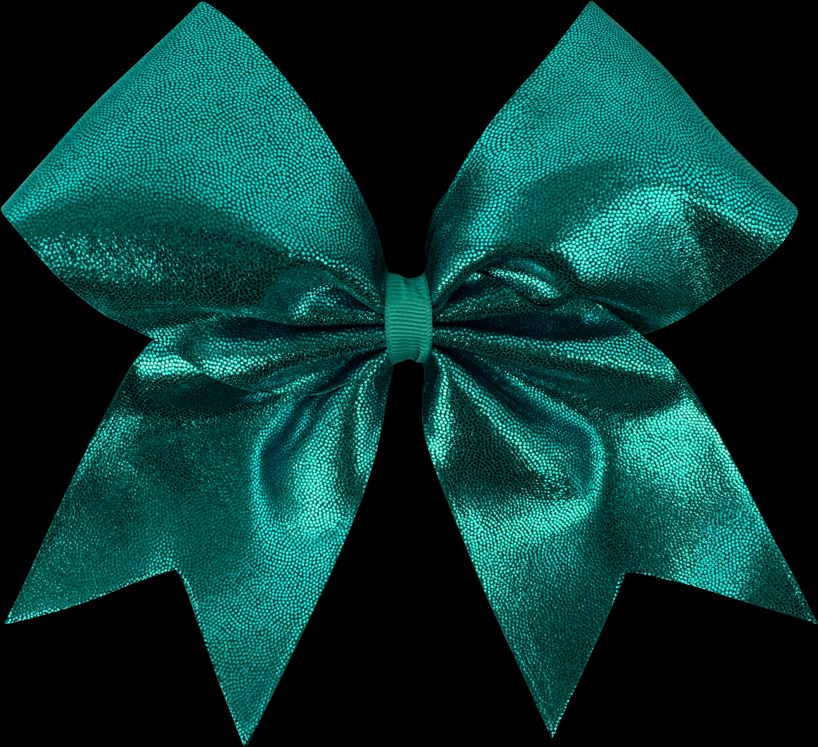 Teal Satin Gift Bow PNG