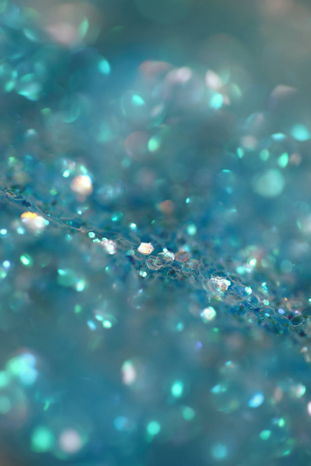 Teal Sparkling Glitter Background