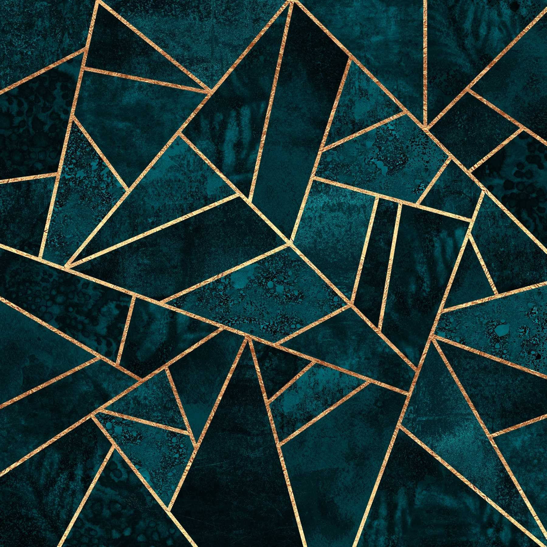 Teal Stain Textured Glass Pattern