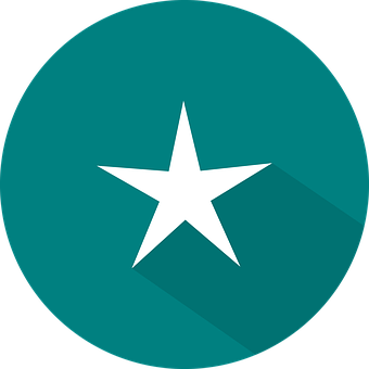 Teal Star Icon PNG