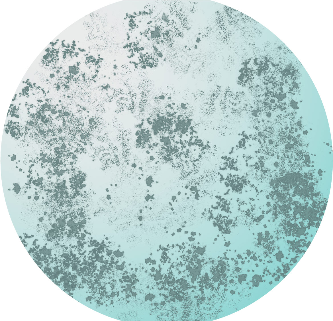 Teal Toned Moon Surface PNG
