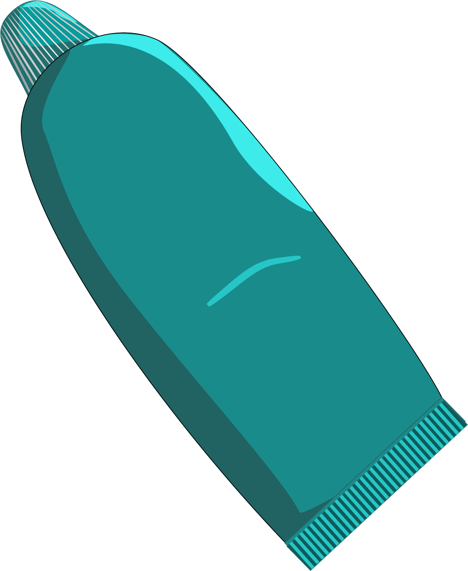 Teal Toothpaste Tube Vector PNG