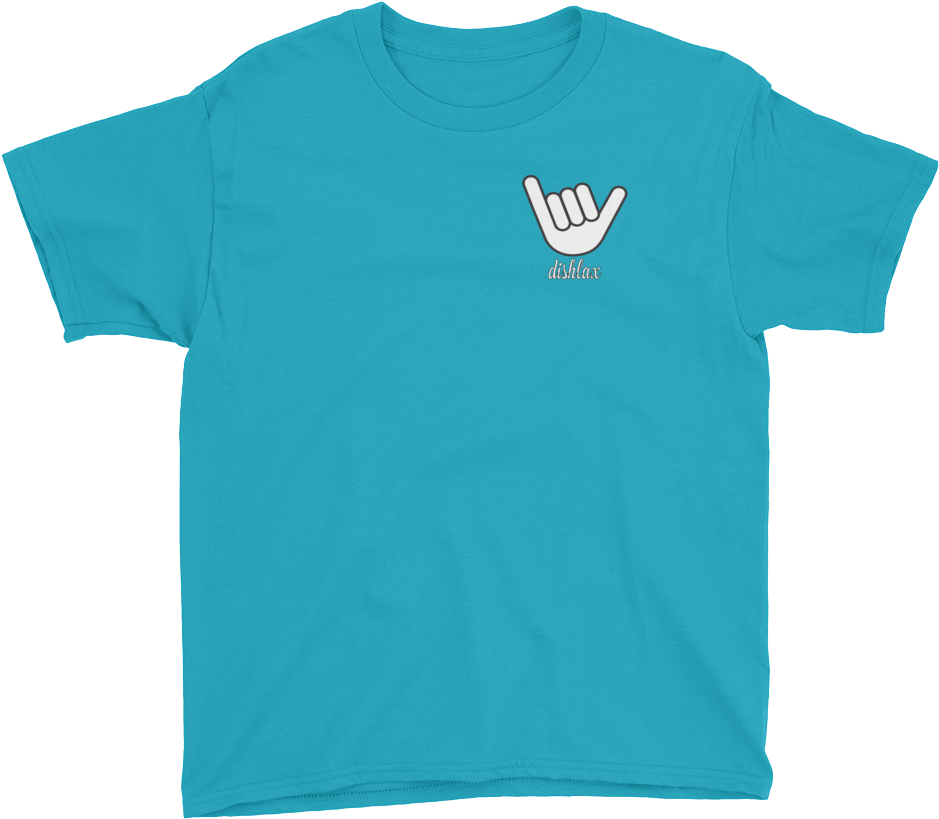 Download Teal Tshirt Hand Sign Graphic | Wallpapers.com