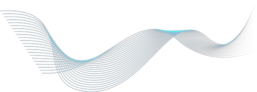 Teal Wave Abstract Design PNG