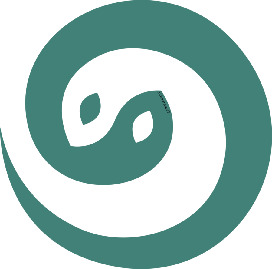 Teal Yin Yang Symbol PNG