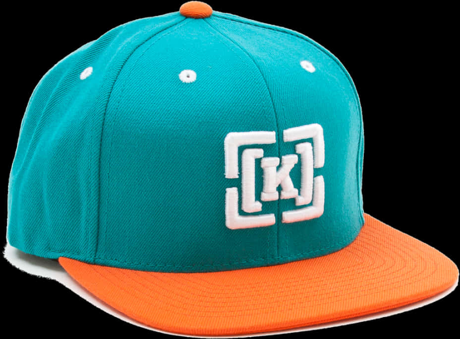 Tealand Orange Snapback Cap PNG