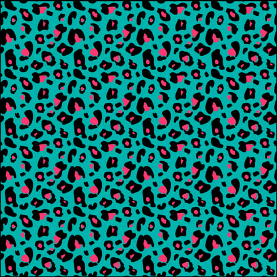 Tealand Pink Cheetah Print Pattern PNG