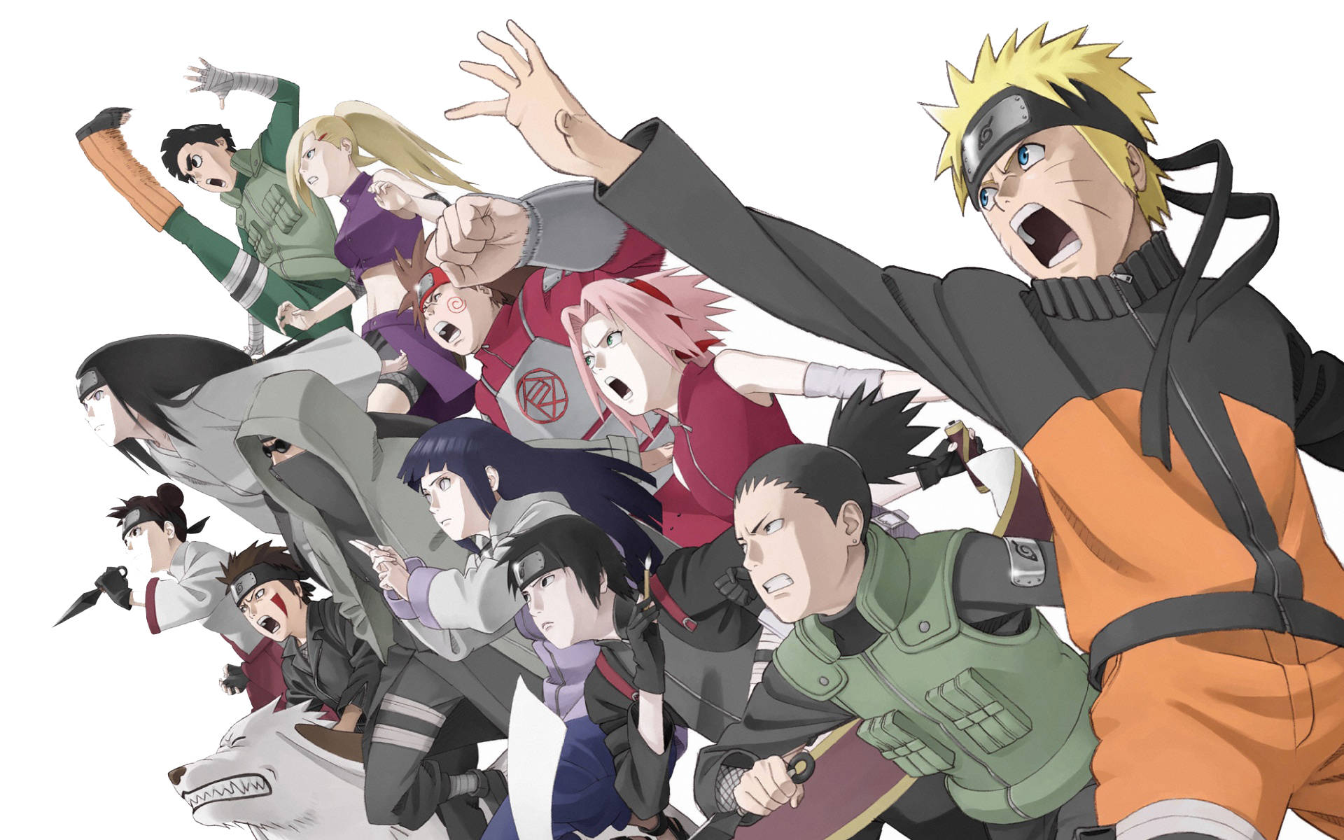 Team 7 And Other Naruto Characters Wallpaper