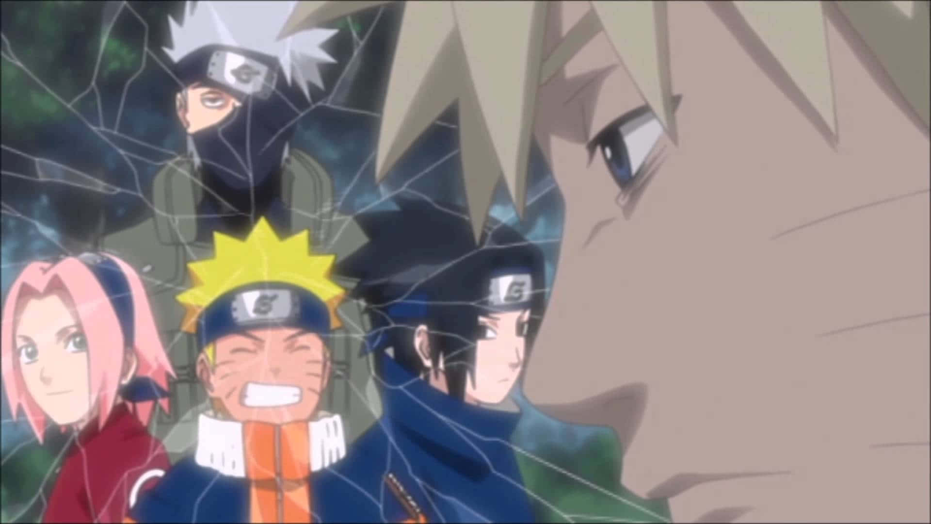 Bildteam 7 Naruto: Uzumaki Naruto, Uchiha Sasuke, Haruno Sakura Och Rock Lee. Wallpaper