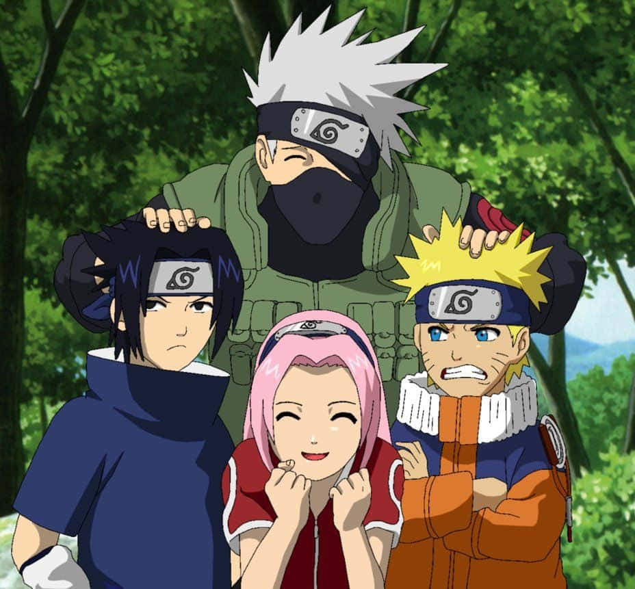 Team 7 Naruto With Kakashi Wallpaper
