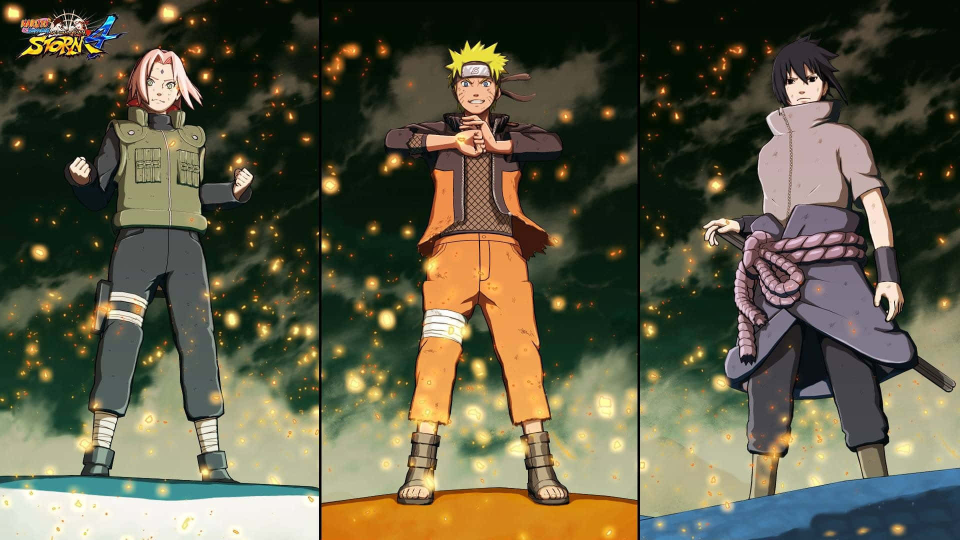 Team 7 Naruto længes efter fredens dag. Wallpaper