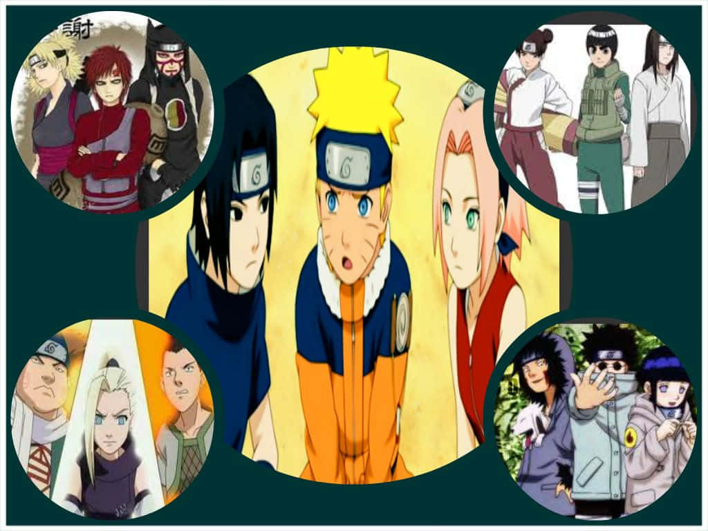 Unstoppable Force: Team 7 from the hit Anime Series Naruto Wallpaper