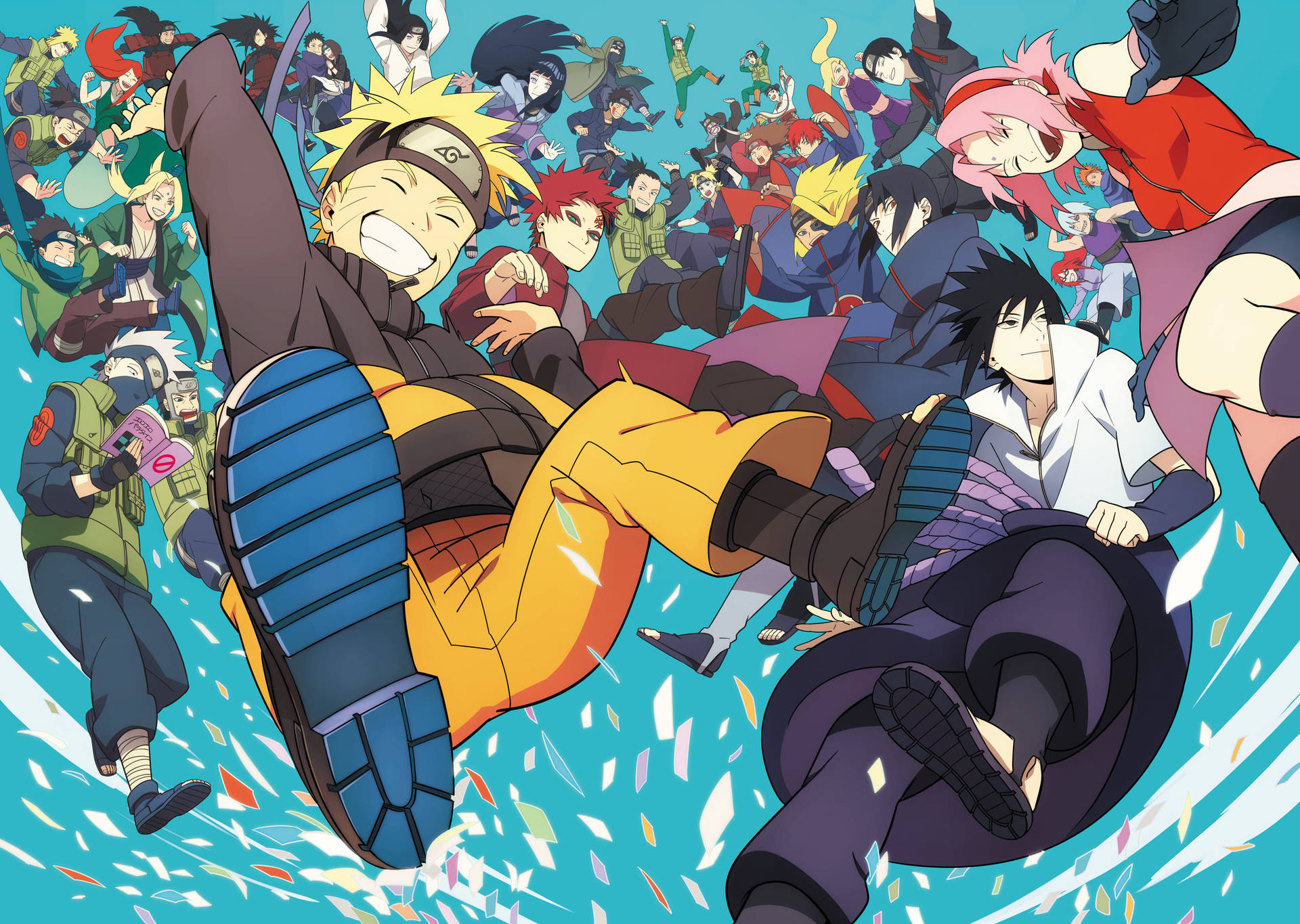 Team 7 Naruto karakterer udtrykket motivet Wallpaper