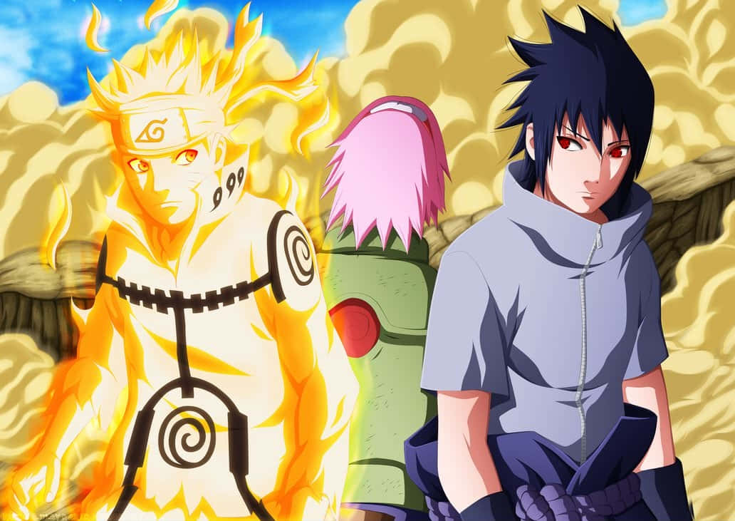 Detberömda Naruto Team 7 Tillsammans Igen. Wallpaper