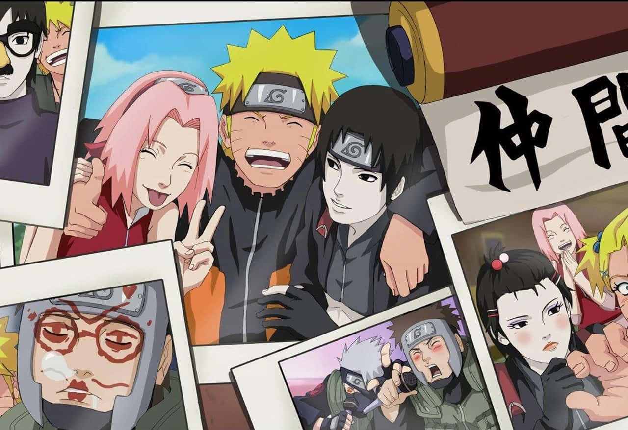 Team7- Naruto: Uzumaki, Uchiha Und Haruno Schließen Sich Zusammen. Wallpaper