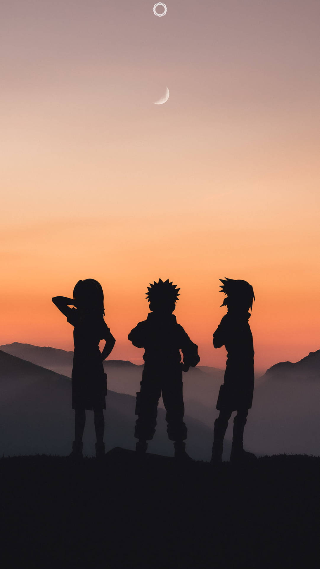 Team 7 Naruto Silhouette Iphone Wallpaper