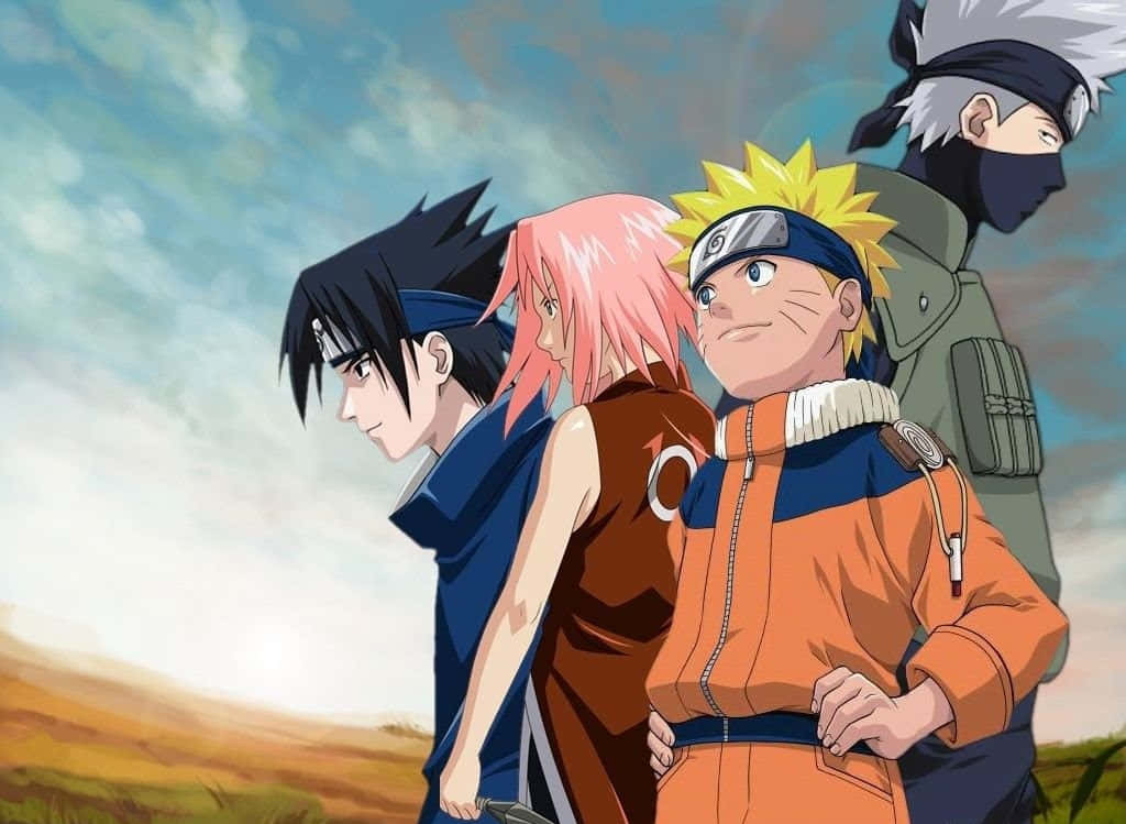 Team 7 Naruto Sky Background Wallpaper