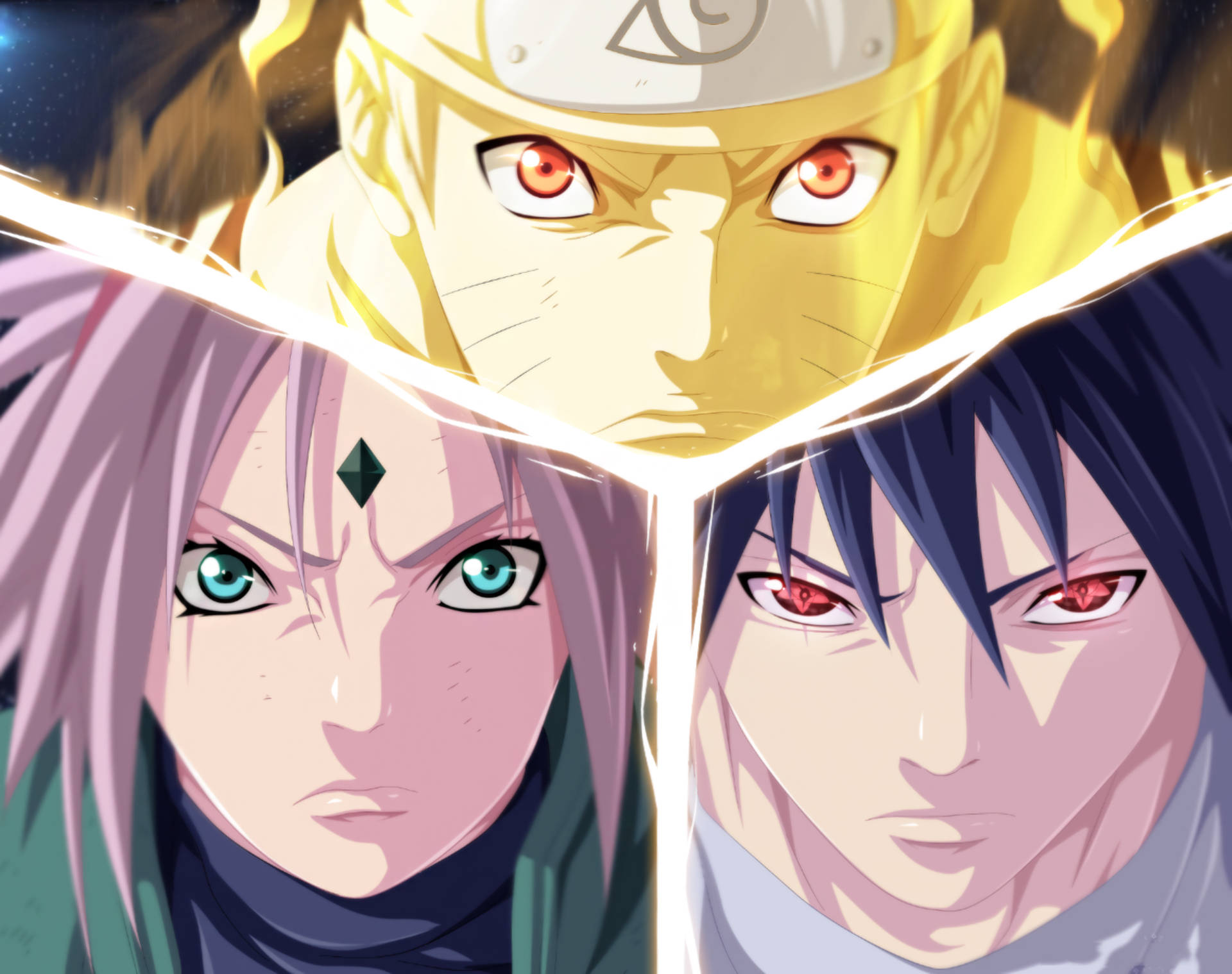 Team 7 Sakura Naruto And Sasuke Wallpaper