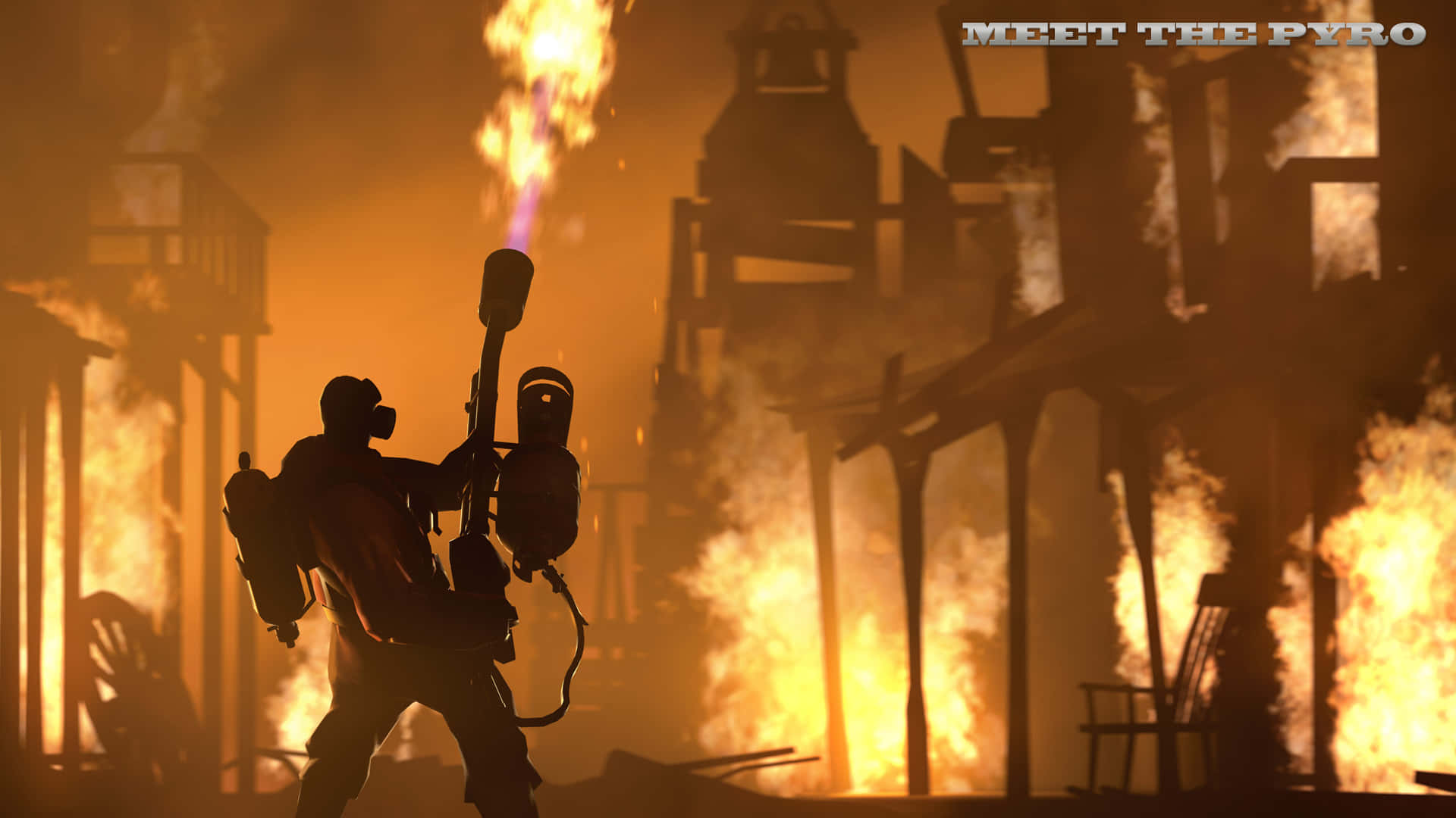 A Man Is Standing In Front Of A Burning Building