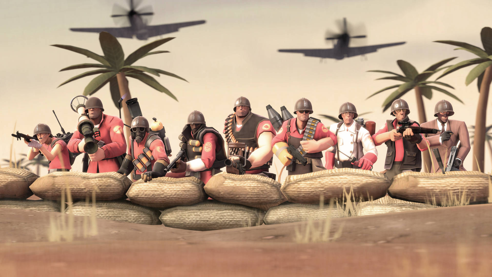 Team Fortress 2 Classes Red Company Wallpaper