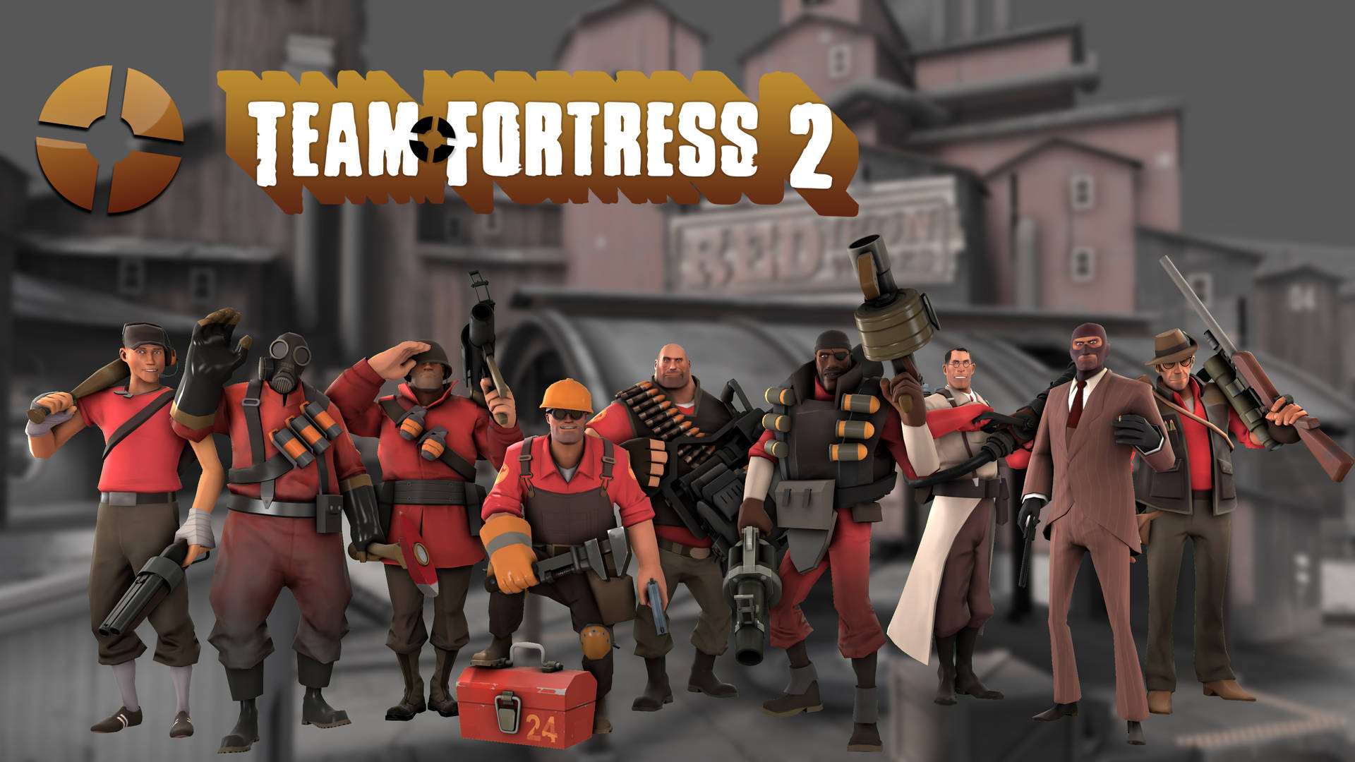 Pósterde Los Mercenarios De Team Fortress 2. Fondo de pantalla