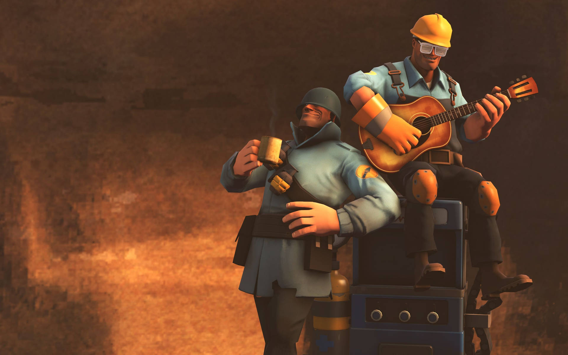 Team Fortress 2 Soldier And Engineer Wallpaper