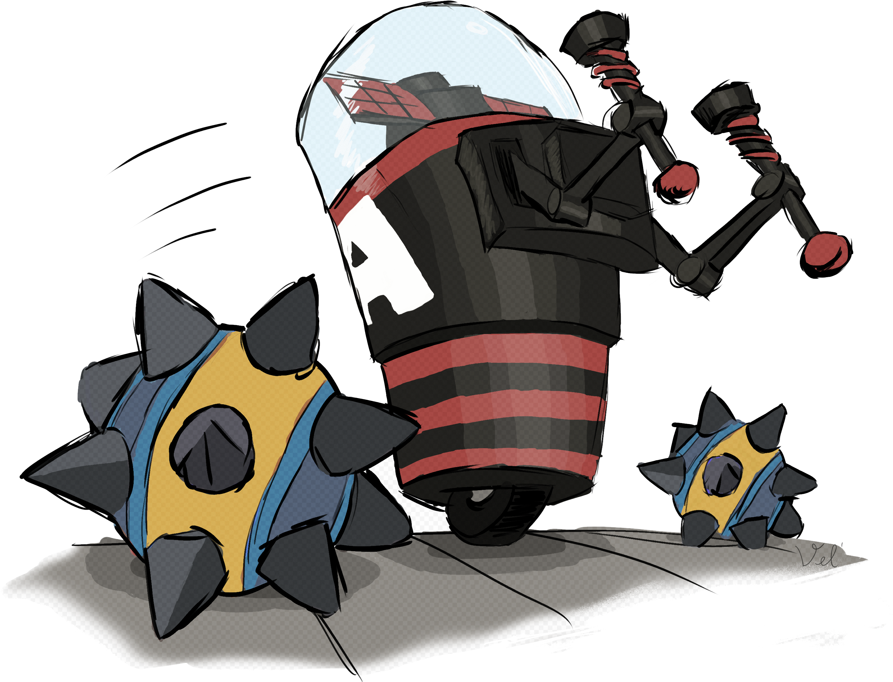 Team Fortress2 Sentry Busterand Spiky Balls PNG