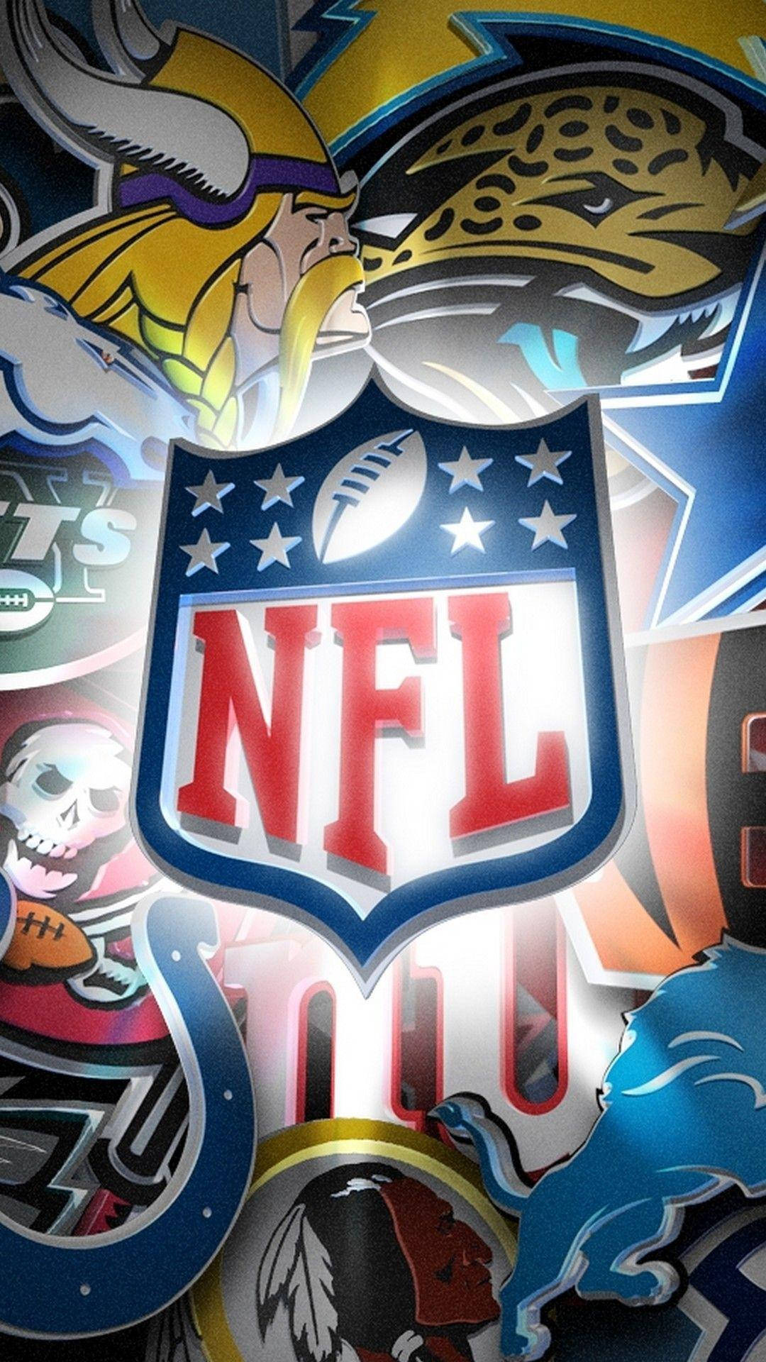 Logoer af NFL-hold til iPhone-tegnebogspapir Wallpaper