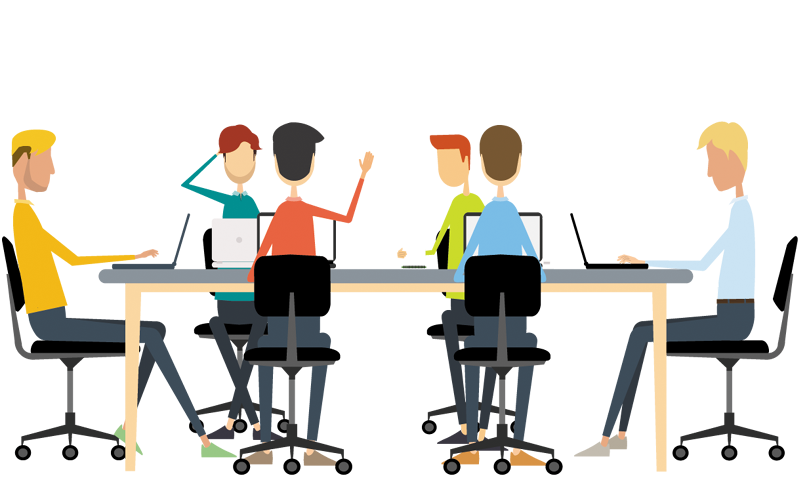 Team Meeting Discussion Vector PNG