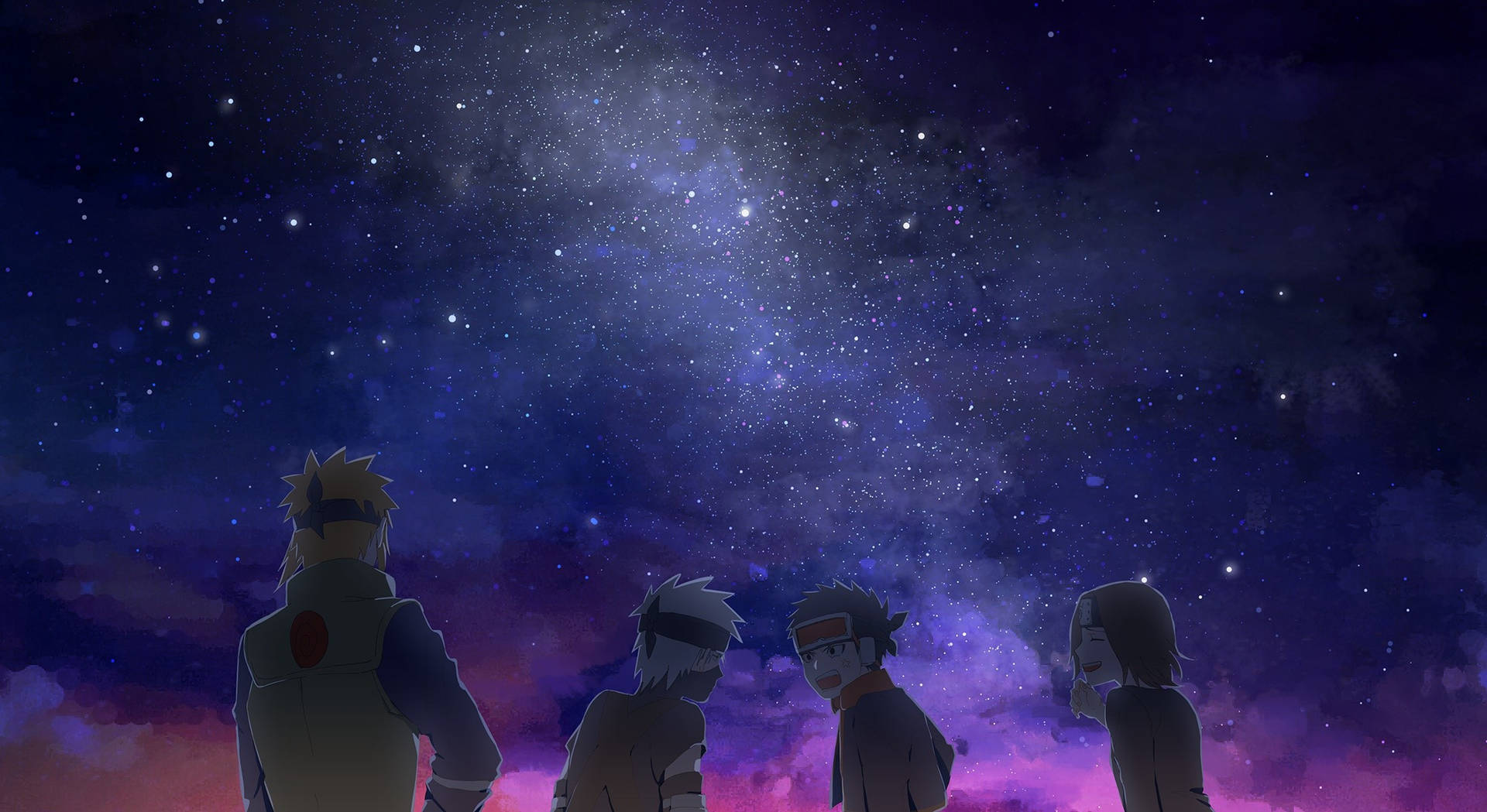 Team Minato Anime Night Sky Wallpaper