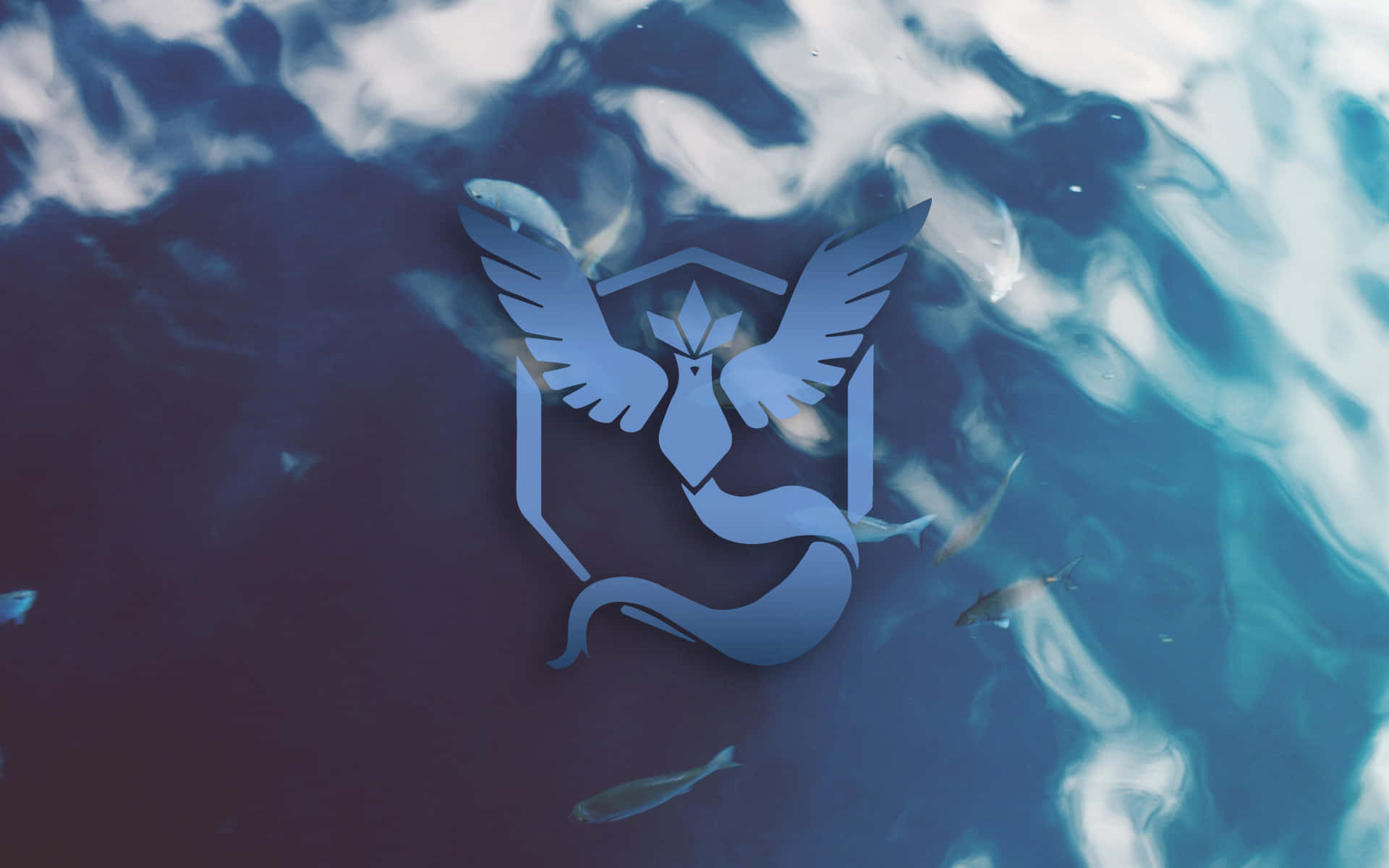 Pokemon Logo In The Water Wallpaper