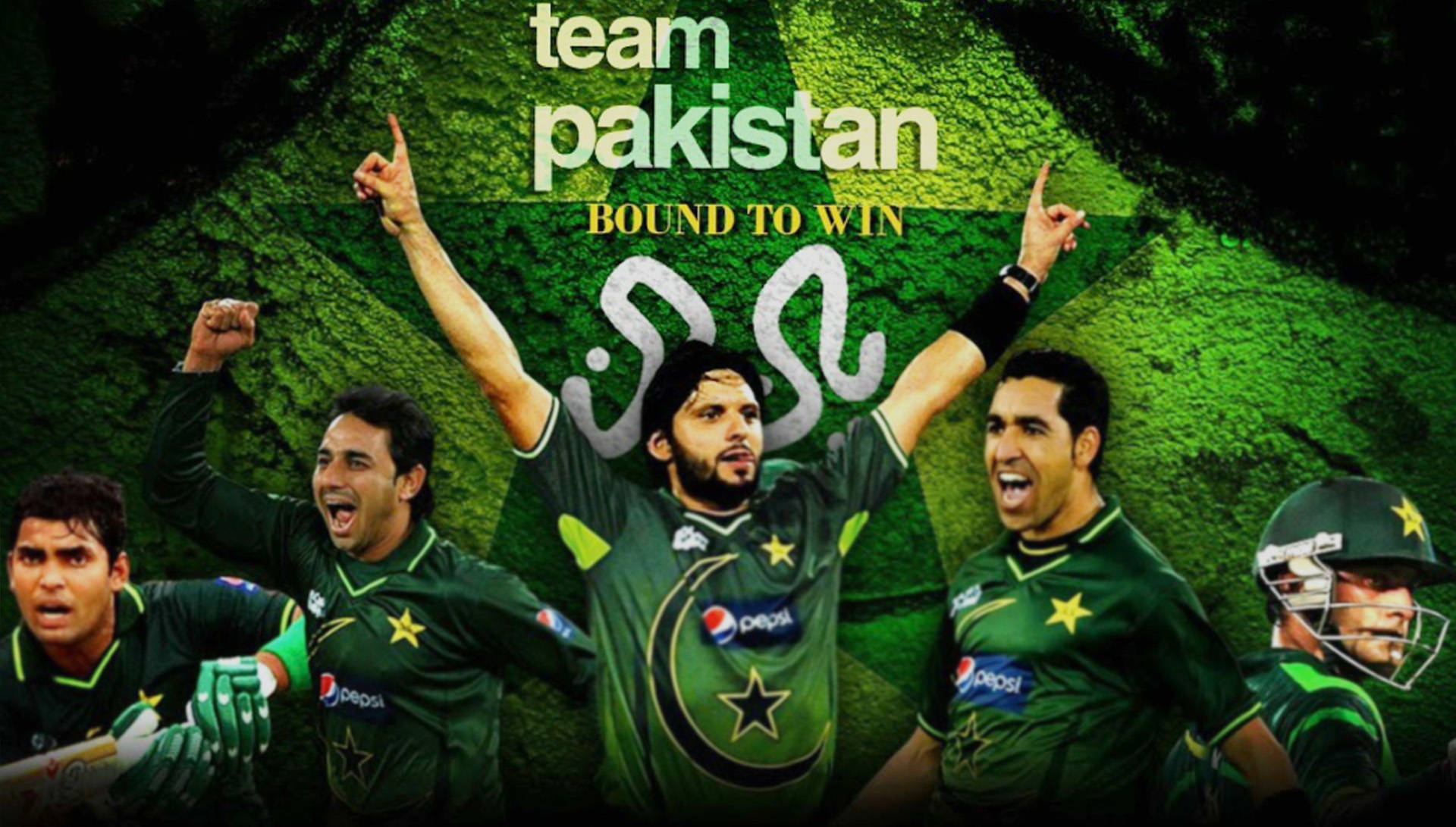 Pósterdel Equipo De Cricket De Pakistán Fondo de pantalla