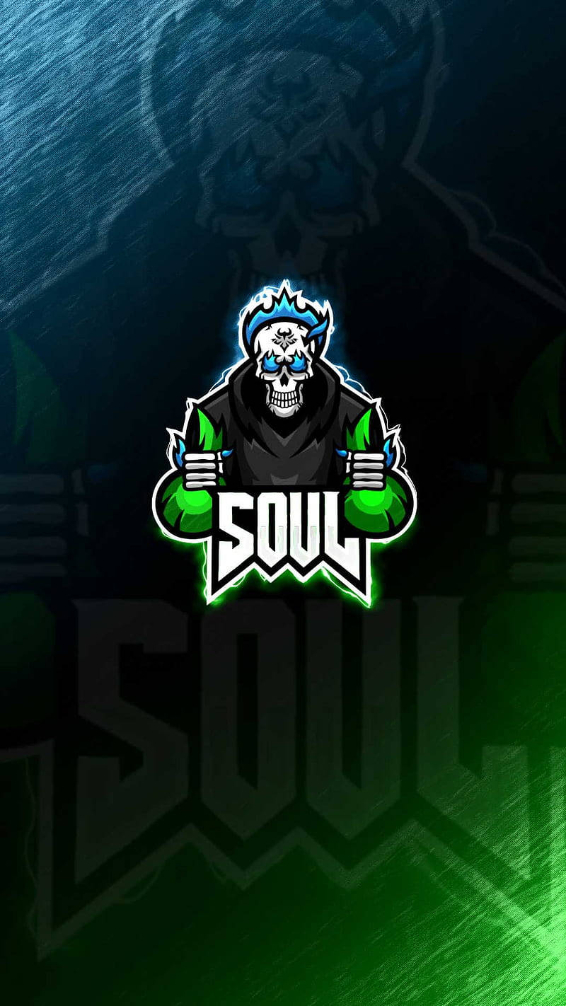 Caption: Display of Team Soul Logo on an Abstract Black Background Wallpaper
